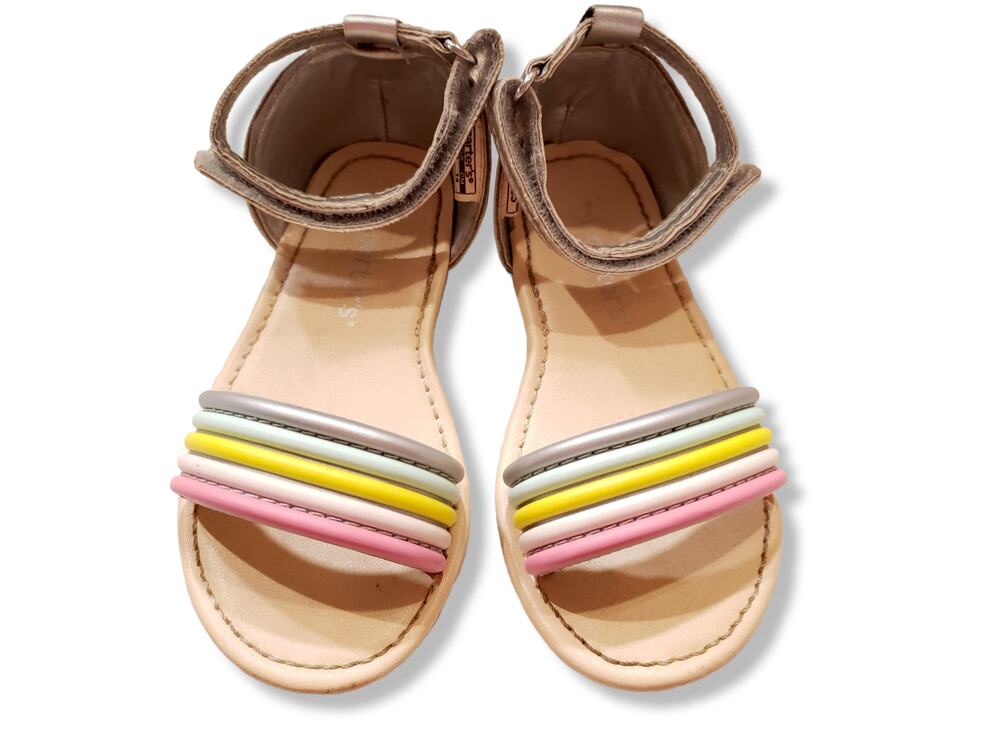 Carter's 7 Metallic Pastel Rainbow Gladiator Sandals